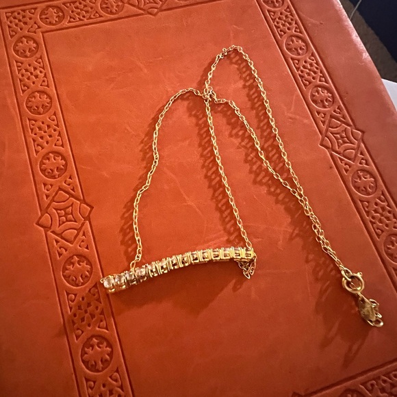 PAJ BB 10k Gold Bronze Base Metal Diamond CZ Signed Prime Art & Jewel Necklace - Picture 5 of 10